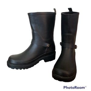 Asos Womens Rainboots, Chunky Black Winter Boots Size 7 (Uk Size 5) Plain Rubber